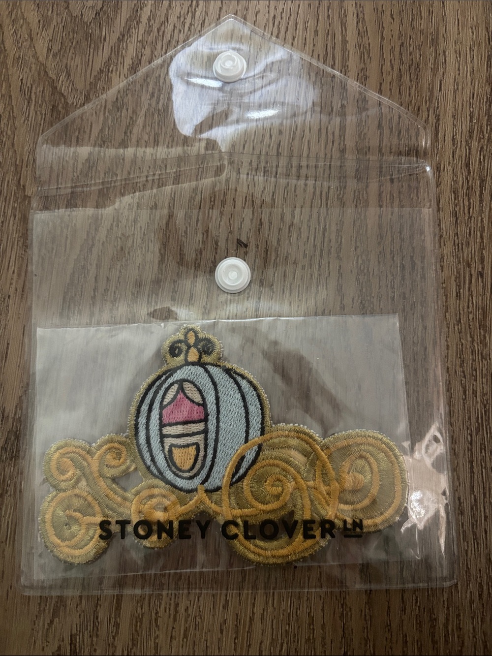 Stoney Clover Lane Blue, Pink & Gold Embroidered Patch